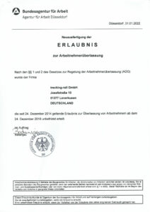 Bundesagentur für Arbeit - Erlaubnis zur Arbeitnehmerüberlassung